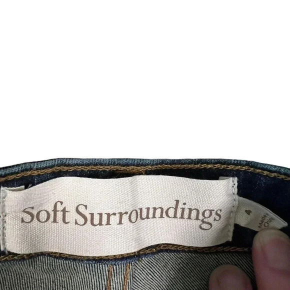 Soft Surroundings Ultimate Denim Flare Jeans Medium Wash Size 4 - Picture 4 of 6